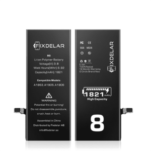 Mobilreservdelar Batteri - Tredjeparts Premium - iPhone 8 - Black