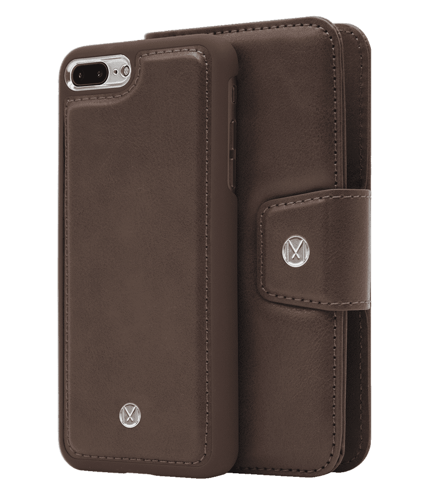 Mobilreservdelar N301 Magnetiskt Mobilskal & Plånbok Walnut Dark Brown  - iPhone 7/8 Plus