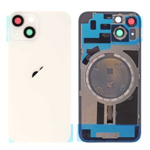 Baksida med metallplatta - iPhone 14 - Vit